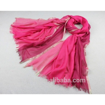 100% Viscose metallic lurex fashion scarf